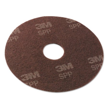 SCOTCH-BRITE Surface Prep Floor Pads, 16" Diameter, Brown, 10PK SPP16